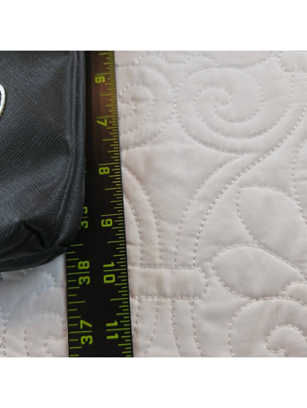 Disney Parks Mickey & Minnie Mouse Kiss Crossbody  Black Silver Faux Leather - Picture 5 of 6